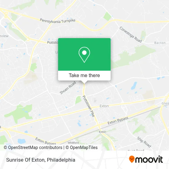 Sunrise Of Exton map