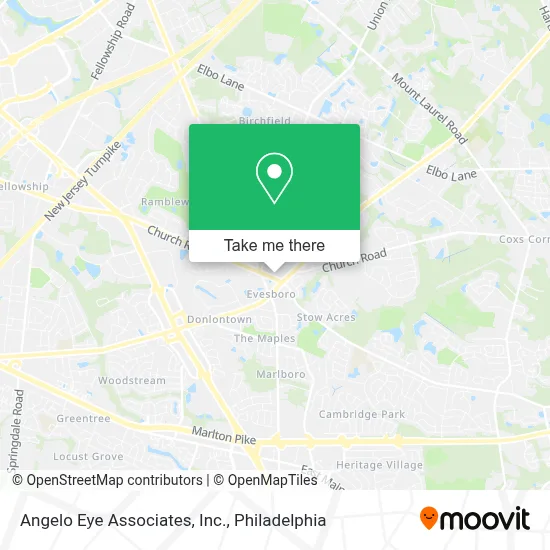 Angelo Eye Associates, Inc. map