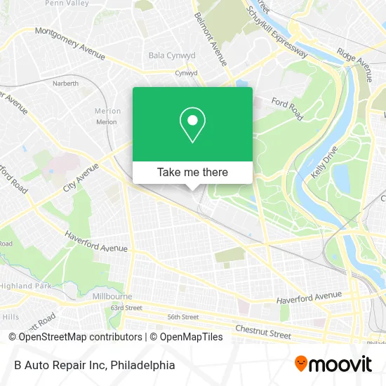 B Auto Repair Inc map