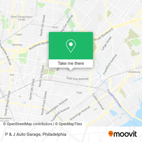 P & J Auto Garage map