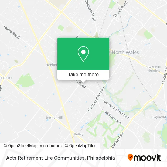 Acts Retirement-Life Communities map