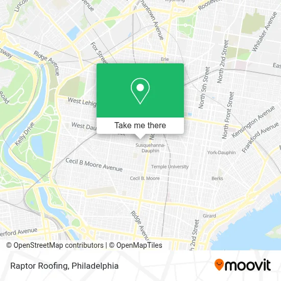 Raptor Roofing map