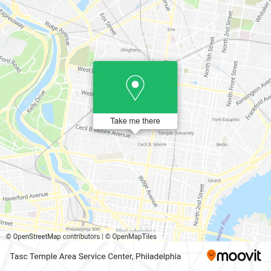Tasc Temple Area Service Center map