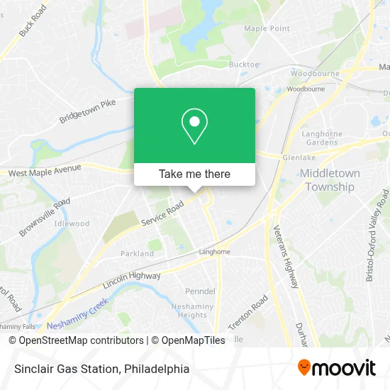 Sinclair Gas Station map