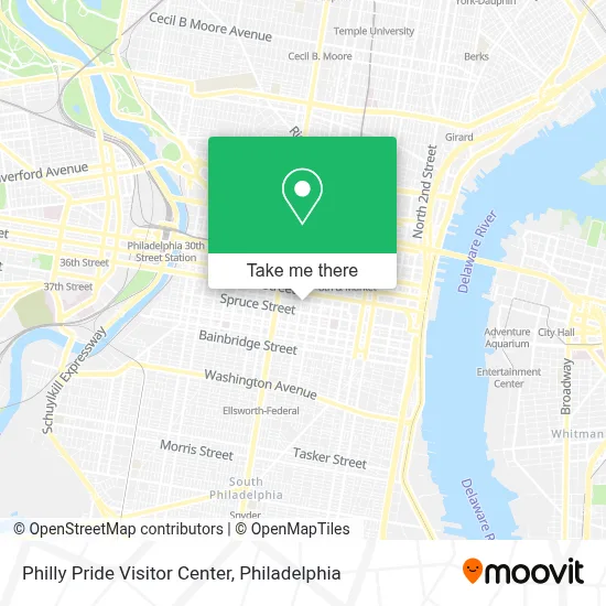 Philly Pride Visitor Center map