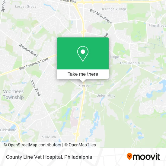 County Line Vet Hospital map
