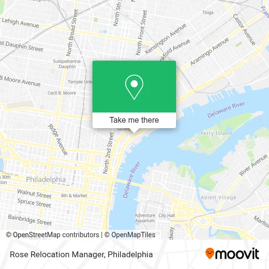 Rose Relocation Manager map