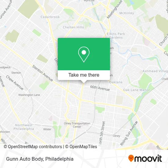 Gunn Auto Body map
