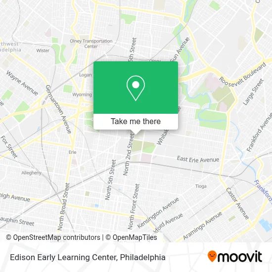 Edison Early Learning Center map