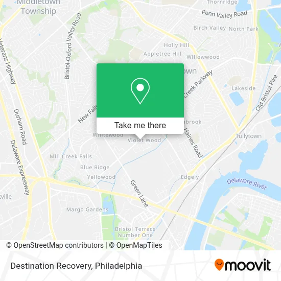 Destination Recovery map