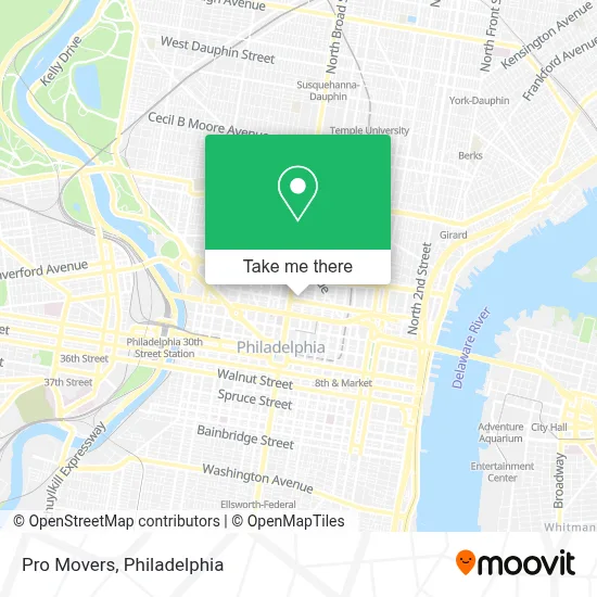 Pro Movers map
