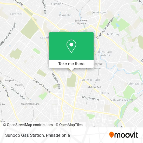 Sunoco Gas Station map
