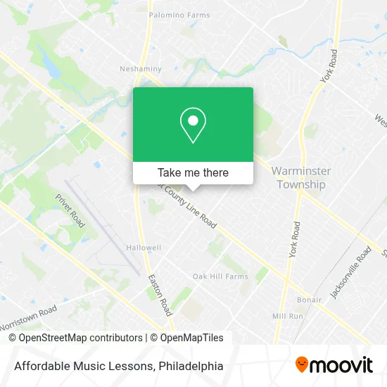 Affordable Music Lessons map