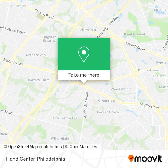 Hand Center map