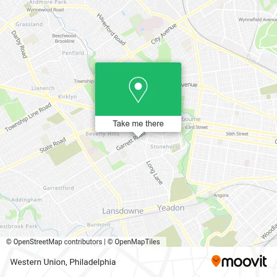 Western Union map
