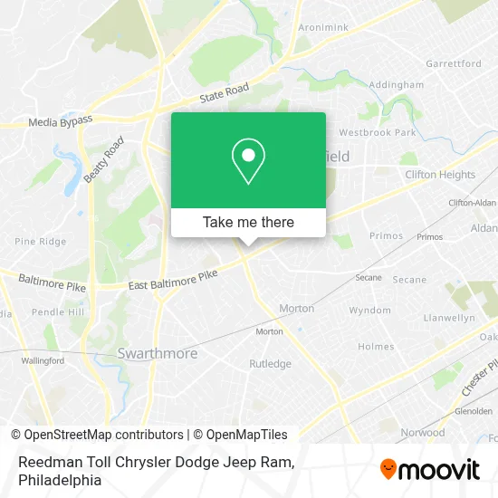 Reedman Toll Chrysler Dodge Jeep Ram map