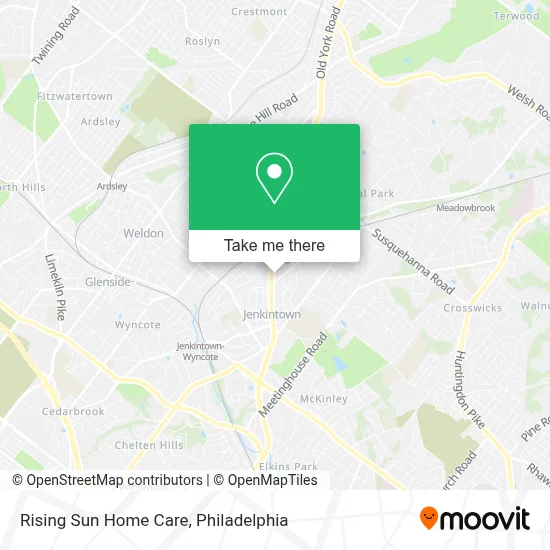 Rising Sun Home Care map