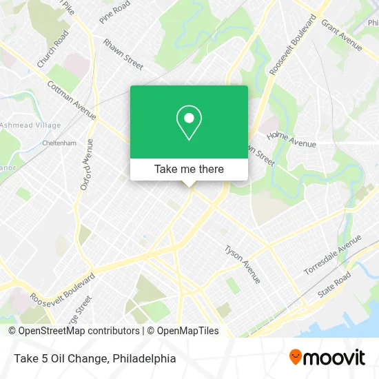 Take 5 Oil Change map