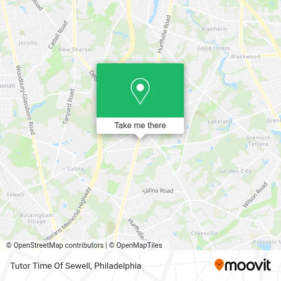 Tutor Time Of Sewell map