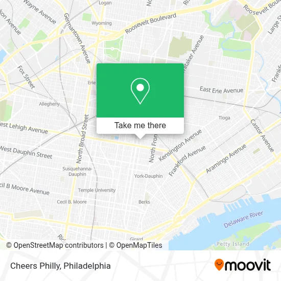 Cheers Philly map