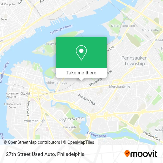 27th Street Used Auto map