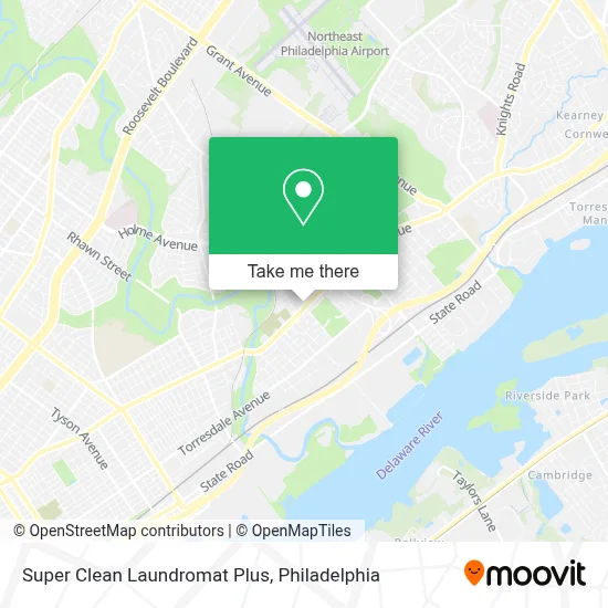 Super Clean Laundromat Plus map