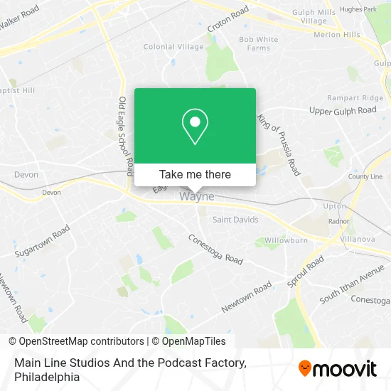 Main Line Studios And the Podcast Factory map