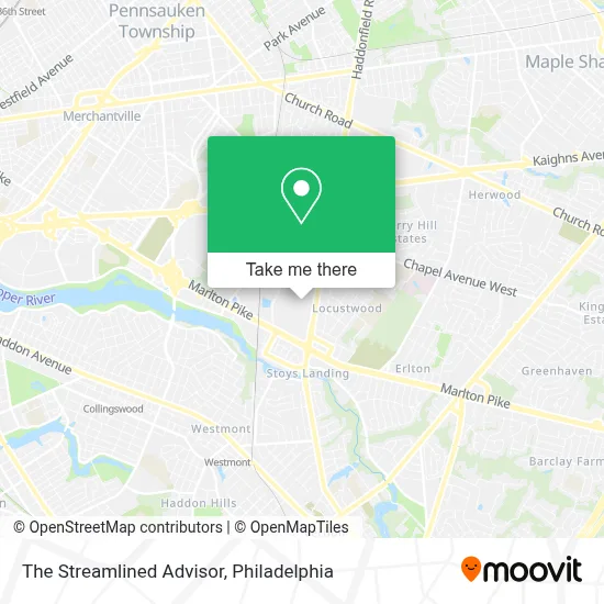 The Streamlined Advisor map