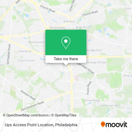 Ups Access Point Location map