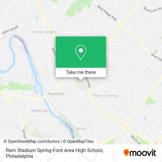 Ram Stadium Spring-Ford Area High School map