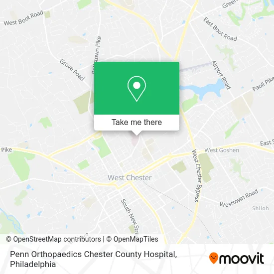 Penn Orthopaedics Chester County Hospital map