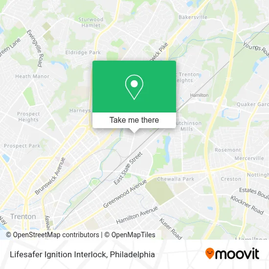 Lifesafer Ignition Interlock map