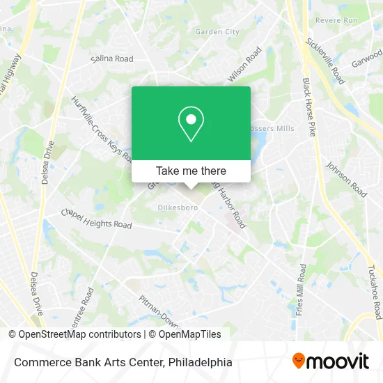 Commerce Bank Arts Center map