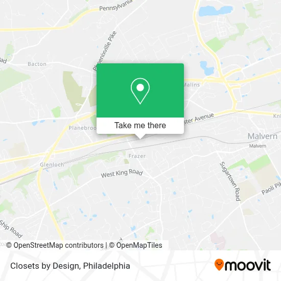 Closets by Design map