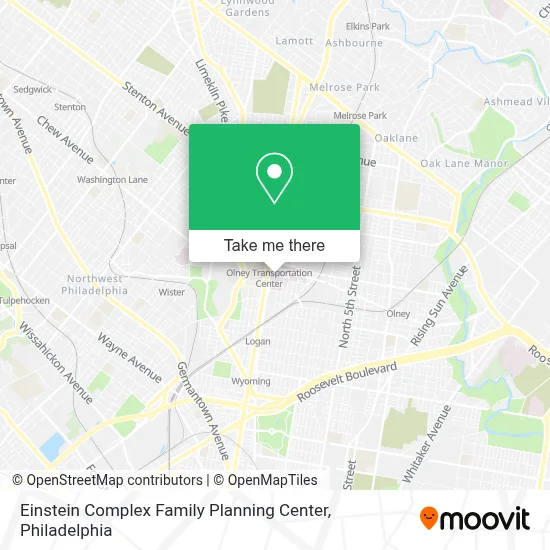 Einstein Complex Family Planning Center map