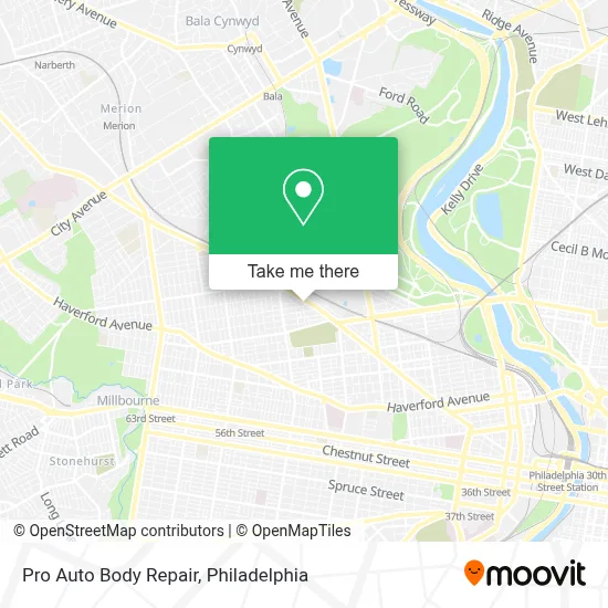 Pro Auto Body Repair map