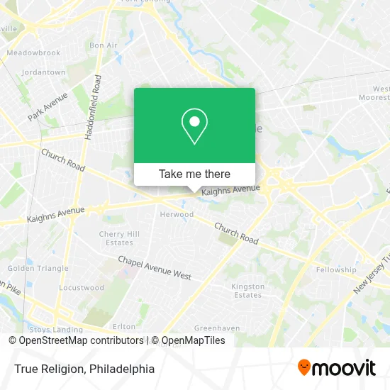 True Religion map