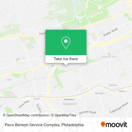 Peco Berwyn Service Complex map