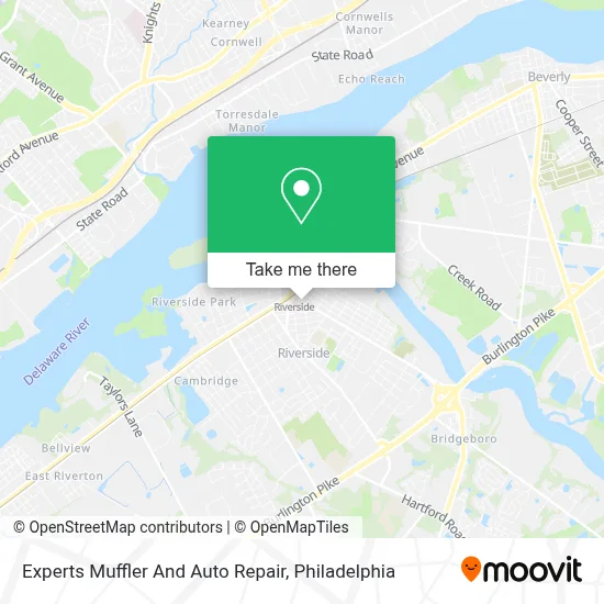 Experts Muffler And Auto Repair map