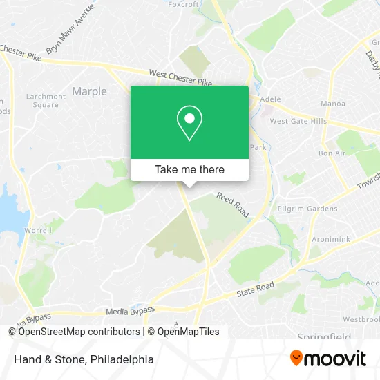 Hand & Stone map