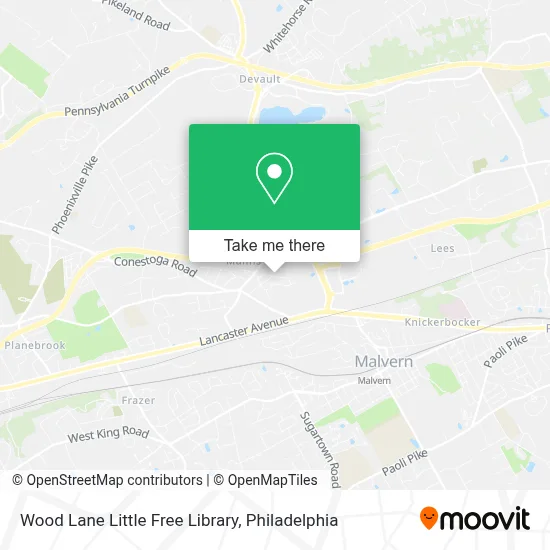 Wood Lane Little Free Library map