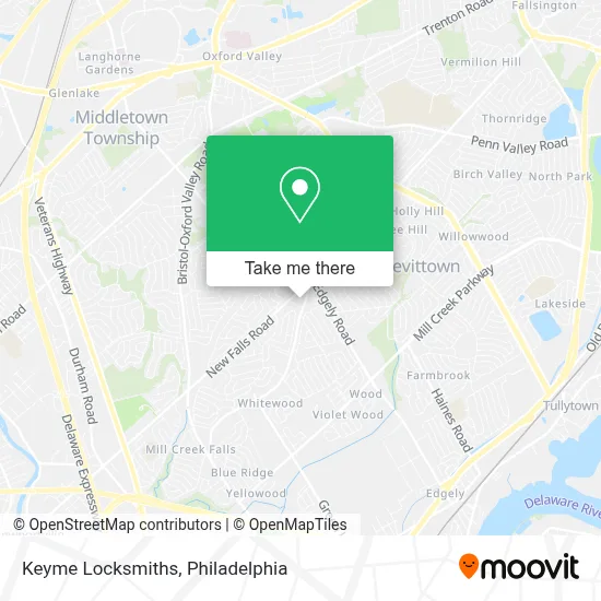 Keyme Locksmiths map
