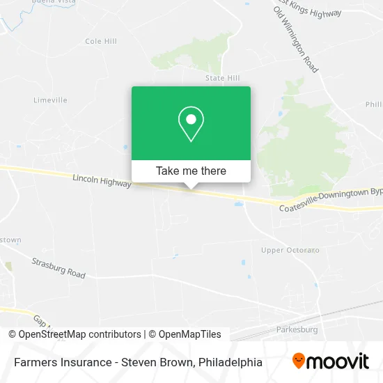 Farmers Insurance - Steven Brown map