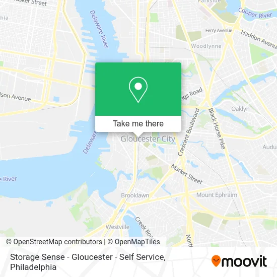Storage Sense - Gloucester - Self Service map