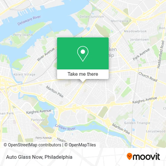 Auto Glass Now map