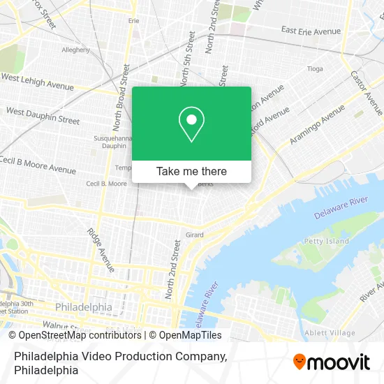 Philadelphia Video Production Company map