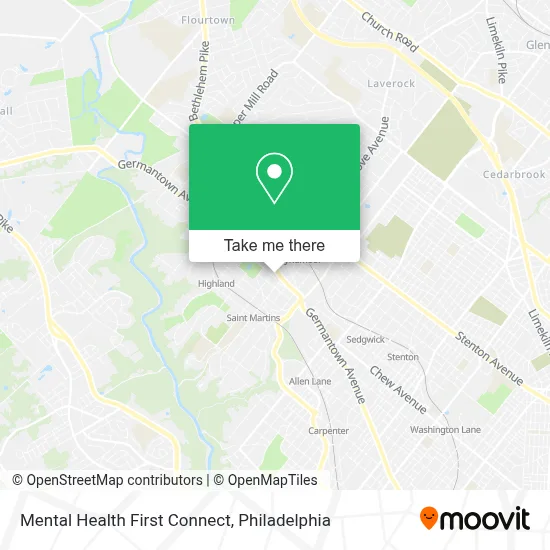 Mental Health First Connect map