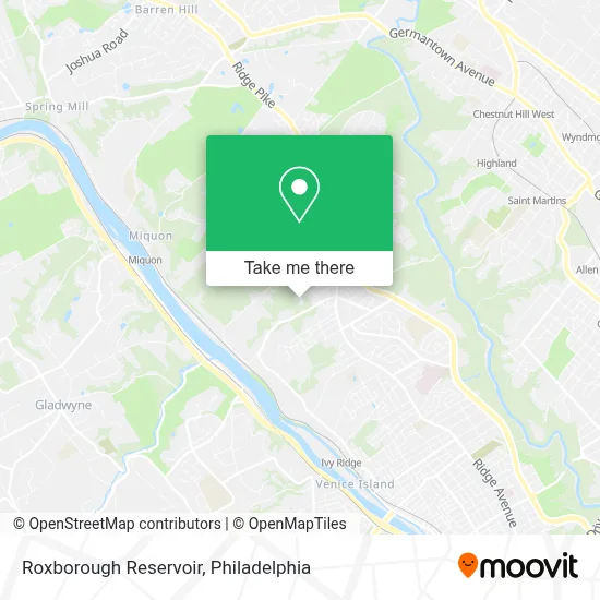 Roxborough Reservoir map