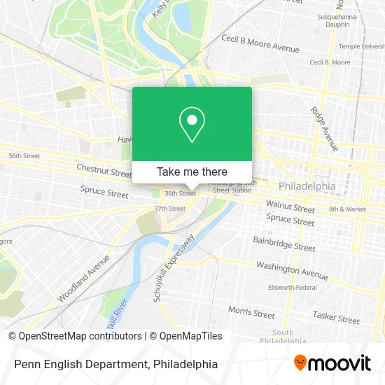 Penn English Department map