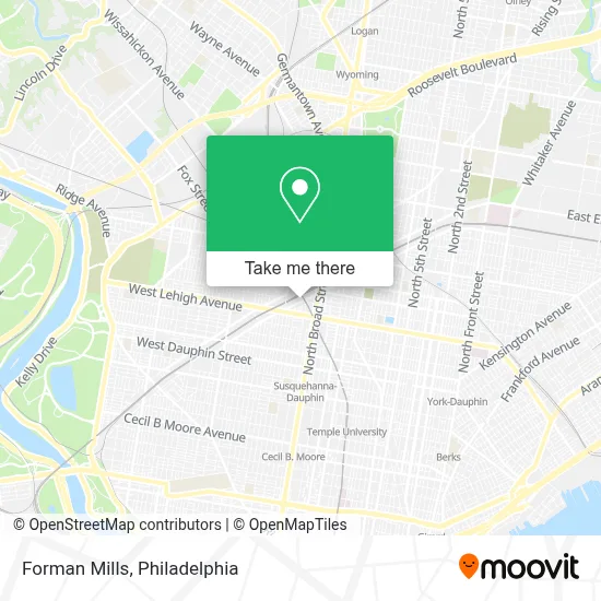 Forman Mills map